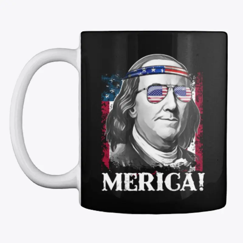 Merica 4th of July Benjamin T Shirt