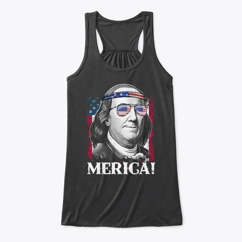 Merica 4th of July Benjamin T Shirt