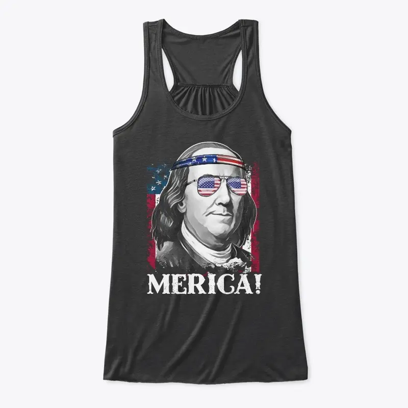 Merica 4th of July Benjamin T Shirt