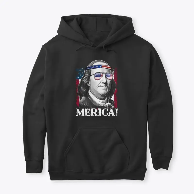 Merica 4th of July Benjamin T Shirt